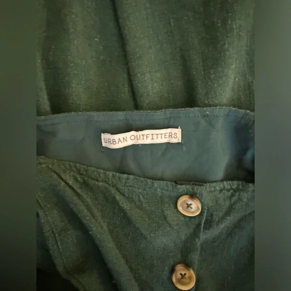 Urban Outfitters | Linen Button Down Drop Waist Midi Dress | Size: S - Picture 7 of 8